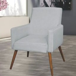 Poltrona Decorativa Para Sala de Estar e Recepção Maria Linho Cinza - Lyam Decor - 2 Poltrona Decorativa Para Sala de Estar e Recepção Maria Linho Cinza - Lyam Decor - 2