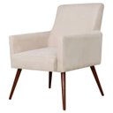 Ver imagem 2 de Kit 2 Poltronas Decorativas para e Recepção Maria Pés Palito Suede Bege - Lyam Decor