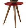 Mesa Lateral Decorativa Sofia Vermelho Pés Palito - Lyam Decor - 1