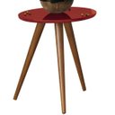 Ver imagem 1 de Mesa Lateral Decorativa Sofia Vermelho Pés Palito - Lyam Decor