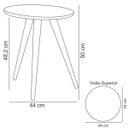 Ver imagem 3 de Mesa Lateral Decorativa Sofia Vermelho Pés Palito - Lyam Decor