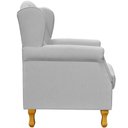 Ver imagem 6 de Poltrona Decorativa Para Sala de Estar Yara Linho Cinza - Lyam Decor