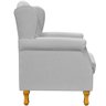 Poltrona Decorativa Para Sala de Estar Yara Linho Cinza - Lyam Decor - 6