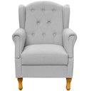 Ver imagem 6 de Kit 2 Poltronas Decorativas para Yara Linho Cinza - Lyam Decor