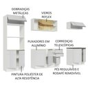 Ver imagem 4 de Cozinha Completa 100% MDF Madesa Acordes 270007 com Armário e Balcão Frentes Branco Brilho Cor:Branc