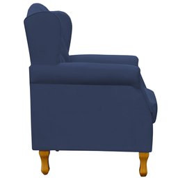Kit 2 Poltronas Decorativas para Yara Suede Azul Marinho - Lyam Decor - 7