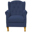 Ver imagem 6 de Kit 2 Poltronas Decorativas para Yara Suede Azul Marinho - Lyam Decor
