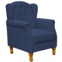 Ver imagem 3 de Kit 2 Poltronas Decorativas para Yara Suede Azul Marinho - Lyam Decor