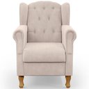 Ver imagem 7 de Poltrona Decorativa para Sala de Estar Yara Suede Bege - Lyam Decor