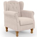 Ver imagem 1 de Poltrona Decorativa para Sala de Estar Yara Suede Bege - Lyam Decor