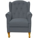 Ver imagem 6 de Kit 2 Poltronas Decorativas para Yara Suede Cinza - Lyam Decor