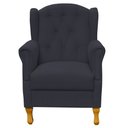 Ver imagem 3 de Poltrona Decorativa Para Sala de Estar Yara Suede Preto - Lyam Decor