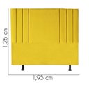 Ver imagem 3 de Cabeceira Estofada Grécia 195cm King Suede Amarelo