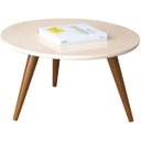 Ver imagem 1 de Mesa De Centro Decorativa Sofia Off White Pés Palito - Lyam Decor
