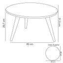 Ver imagem 3 de Mesa De Centro Decorativa Sofia Off White Pés Palito - Lyam Decor