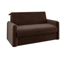 Sofá Cama 3 lugares 1,36m Veludo Chocolate Zaia Matrix - 1