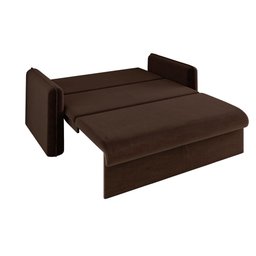 Sofá Cama 3 lugares 1,36m Veludo Chocolate Zaia Matrix - 2