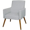 Ver imagem 2 de Kit 2 Poltronas Decorativas para e Recepção Maria Linho Cinza - Lyam Decor