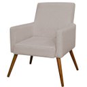 Ver imagem 3 de Kit 2 Poltronas Decorativas para Sala de Estar e Recepção Maria Linho Bege - Lyam Decor