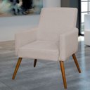 Ver imagem 2 de Kit 2 Poltronas Decorativas para Sala de Estar e Recepção Maria Linho Bege - Lyam Decor
