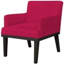 Ver imagem 1 de Poltrona Decorativa Para Sala de Estar e Recepção Beatriz Suede Vermelho - Lyam Decor