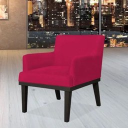 Poltrona Decorativa Para Sala de Estar e Recepção Beatriz Suede Vermelho - Lyam Decor - 2