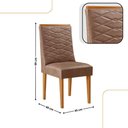 Ver imagem 3 de Mesa de Jantar Eloise 180cm Tampo Mdf com 6 Cadeira Moderna Tork Naturale