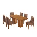 Ver imagem 1 de Mesa de Jantar Eloise 180cm Tampo Mdf com 6 Cadeira Moderna Tork Naturale