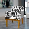 Kit 2 Poltronas Decorativas para Sala de Estar e Recepção Beatriz Zig Zag Preto - Lyam Decor - 3