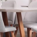 Ver imagem 6 de Conjunto de Jantar Mesa Retangular com Vidro Bennett 6 Cadeiras New Drop - Natural C/ Cinza