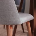 Ver imagem 5 de Conjunto de Jantar Mesa Retangular com Vidro Bennett 6 Cadeiras New Drop - Natural C/ Cinza