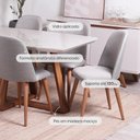 Ver imagem 2 de Conjunto de Jantar Mesa Retangular com Vidro Bennett 6 Cadeiras New Drop - Natural C/ Cinza