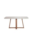 Ver mais imagens de Conjunto de Jantar Mesa Retangular com Vidro Bennett 6 Cadeiras New Drop - Natural C/ Cinza