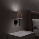 Ver imagem 2 de Kit 2 Arandelas de Parede Clássica Chumbo com Interruptor e Cúpula Bege Ref 05 e Lâmpada Branco Frio