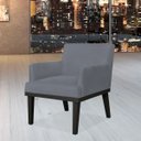 Ver imagem 2 de Kit 2 Poltronas Decorativas para e Recepção Beatriz Suede Cinza - Lyam Decor