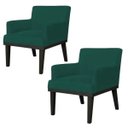 Ver imagem 1 de Kit 2 Poltronas Decorativas para e Recepção Beatriz Verde Musgo - Lyam Decor