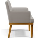 Ver imagem 7 de Kit 2 Poltronas Decorativas para e Recepção Beatriz Linho Bege - Lyam Decor