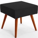 Ver imagem 3 de Kit 2 Puffs Banqueta Decorativa com Pés Palito Lívia Suede Preto