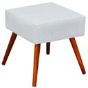 Ver imagem 1 de Puff Banqueta Decorativa com Pés Palito Lívia Corino Branco