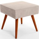 Ver imagem 1 de Puff Banqueta Decorativa com Pés Palito Lívia Suede Bege