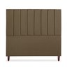 Cabeceira Estofada Cama Box Queen Carla 160cm Linho:marrom - 1