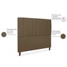 Cabeceira Estofada Cama Box Queen Carla 160cm Linho:marrom - 4