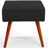 Puff Banqueta Decorativa com Pés Palito Lívia Suede Preto - 3