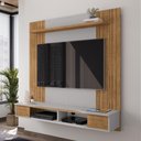 Ver imagem 1 de Painel Suspenso Ipanema para Tv até 55” Nichos e Prateleira - Cinamomo/ Off