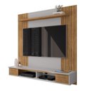 Ver imagem 2 de Painel Suspenso Ipanema para Tv até 55” Nichos e Prateleira - Cinamomo/ Off