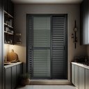 Ver imagem 2 de Porta Correr Venez. 3F.Móv.210 x 150 Elite c/Fechadura Tetra V.Liso Preto Brimak