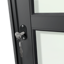 Ver imagem 6 de Porta Correr Venez. 3F.Móv.210 x 150 Elite c/Fechadura Tetra V.Liso Preto Brimak