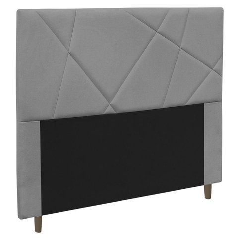Cabeceira Cama Box Casal King Size Mali 195cm Cinza