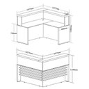 Ver imagem 4 de Conjunto Balcão para Atendimento Recepção e Gaveteiro para Arquivo Alto Marrom/Nogal/Preto Artany