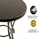 Ver imagem 4 de Mesa em Alumínio com o Tampo Ripado de 1,40 Metros Marrom